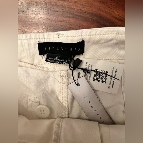 Sanctuary Women's Cream Ankle Cargo Pants - Picture 3 of 5